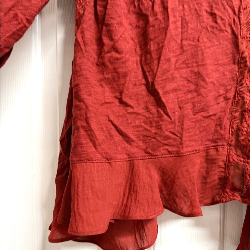 Meadow Rue Textured Rust Cardigan - Picture 10 of 10